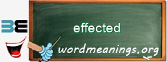 WordMeaning blackboard for effected